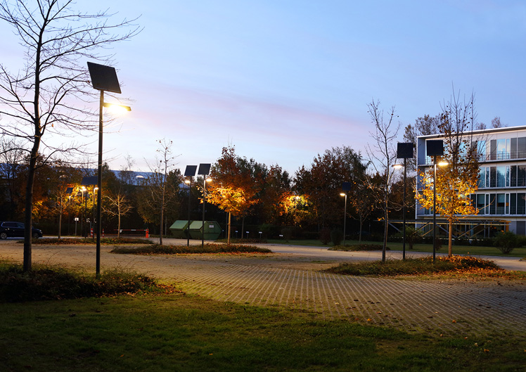 Solarbetriebene LED-Parkplatzbeleuchtung